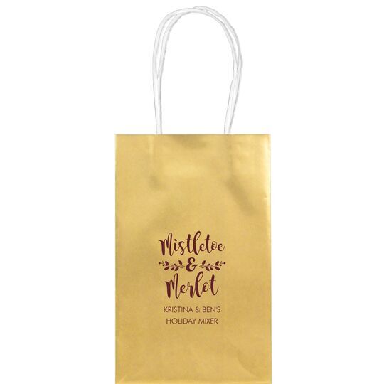 Mistletoe and Merlot Medium Twisted Handled Bags